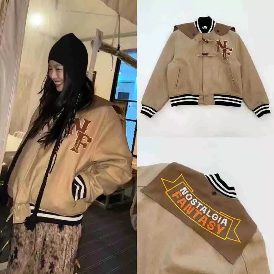 

Шерстяной тюнер со съемным темно-синим воротником и роговими пуговицами Preon, осень-зима, новинка, женская верхняя одежда, свободная одежда для поездок на работу...