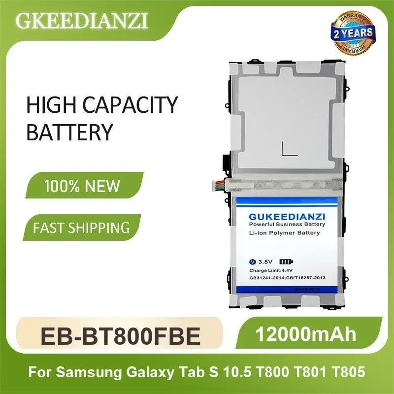 

EB-BT800FBE Аккумулятор для планшета Samsung Galaxy Tab S 10,5 T800 T801 T805 12000 мАч, высокая емкость