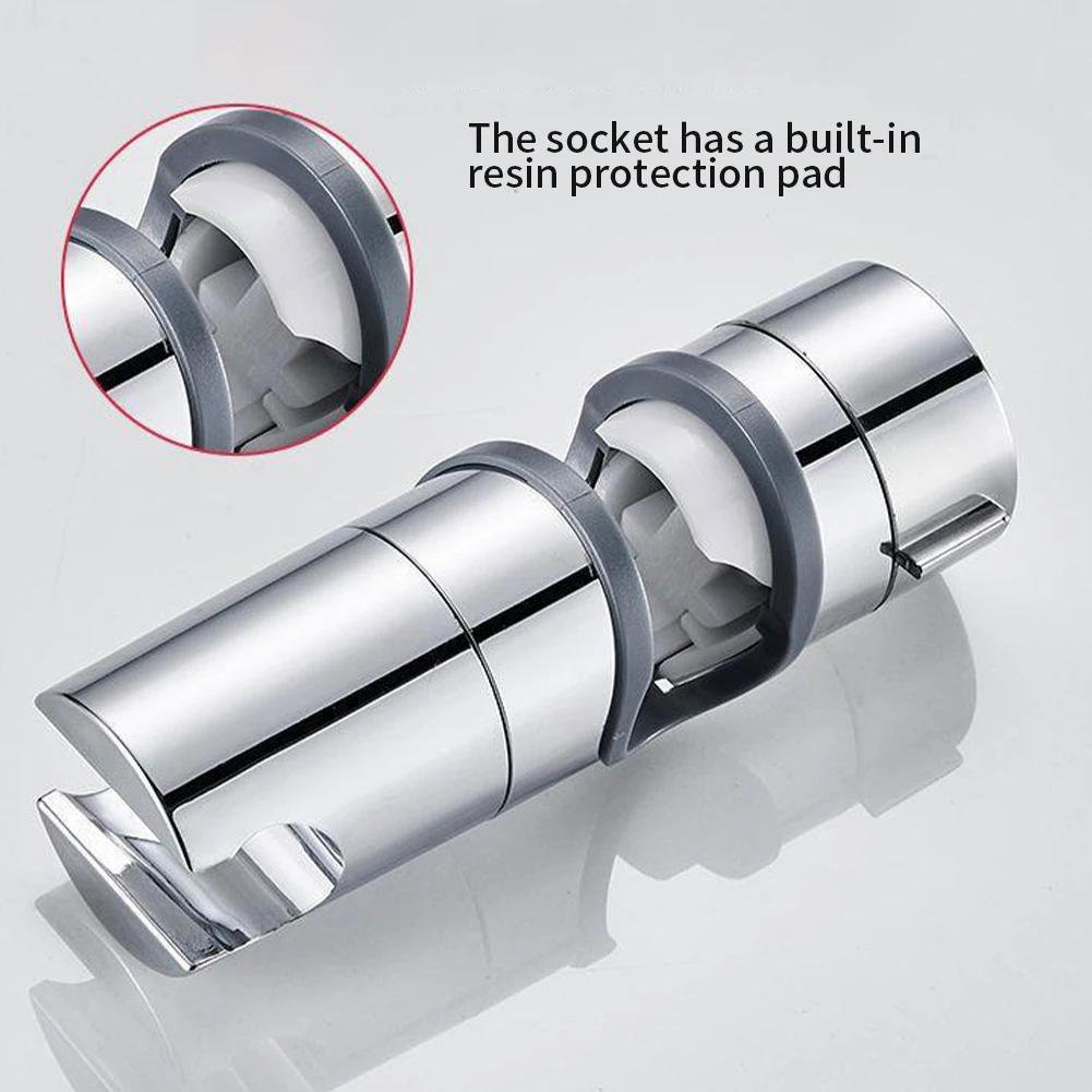 2pcs 360 Rotation Decorative Home Hotel Rustproof Waterproof For Slide Bar No Drilling Universal Replacement Shower Head Holder