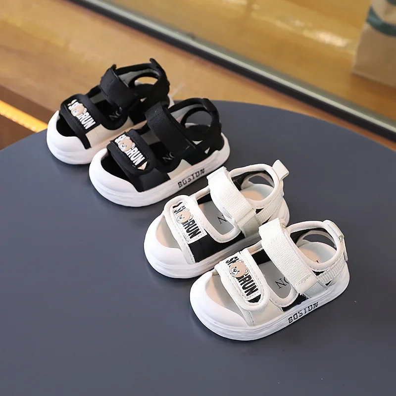 Kids 2024 Summer New Casual Sandal Sport Shoe Baby Shoe Boy Shoe Walking Shoe Comfortable Soft Sole Protect Toe Beach Shoes