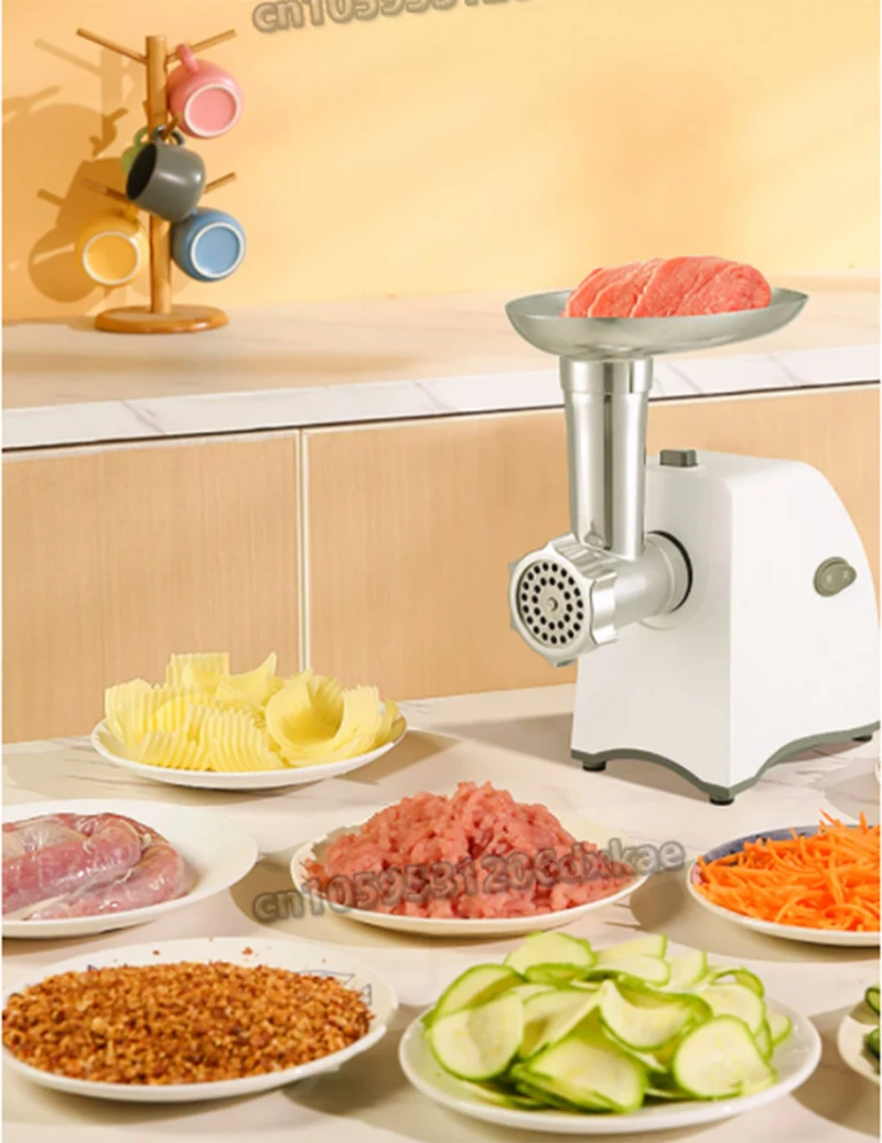 Electric Vegetable Slicer Multifunctional Potato Slicer Fully Automatic Vegetable Slicer Meat Grinder And Sausage Maker 220V