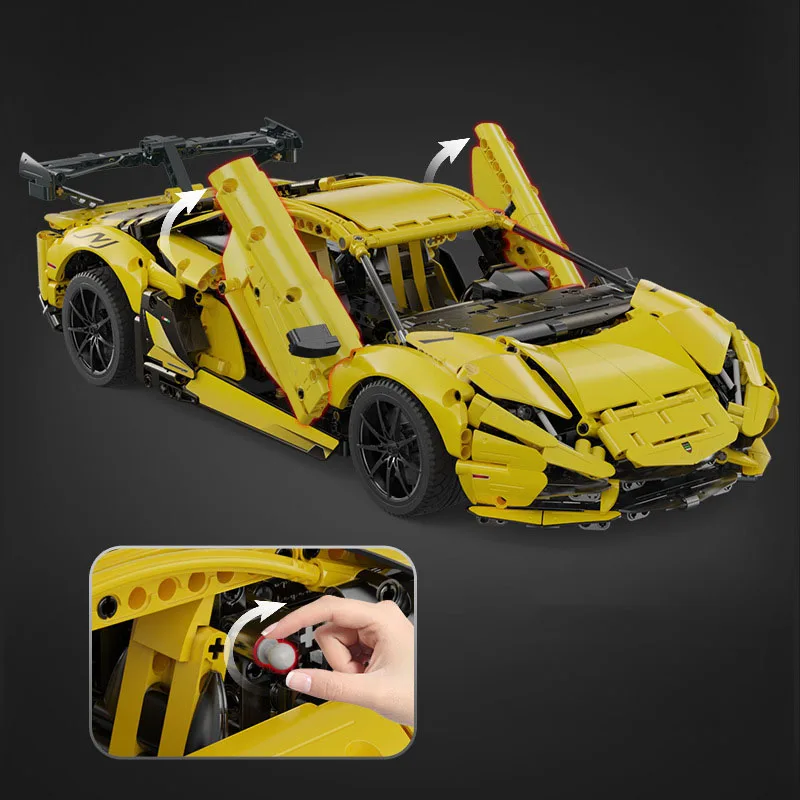 1:10 Schaal Supercar Radio 2.4Ghz Afstandsbediening Voertuig Technische Bouwsteen Aventadors LP700 Super Sport Auto Baksteen RC Speelgoed
