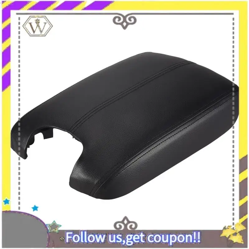 

ABXV-Center Console Lid Armrest Cover For 2008 2009 2010 2011 2012 Honda Accord Synthetic Leather(Vinyl)Plastic Center Black
