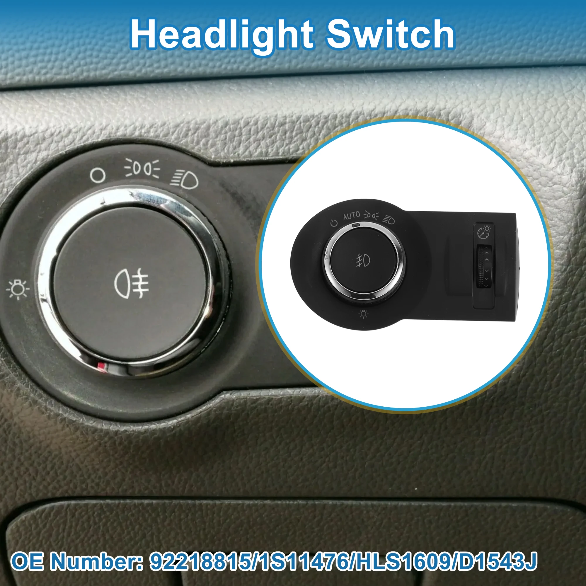 UXCELL No.92218815/1S11476/HLS1609/D1543J Interruttore fari per Chevrolet Camaro 10-15