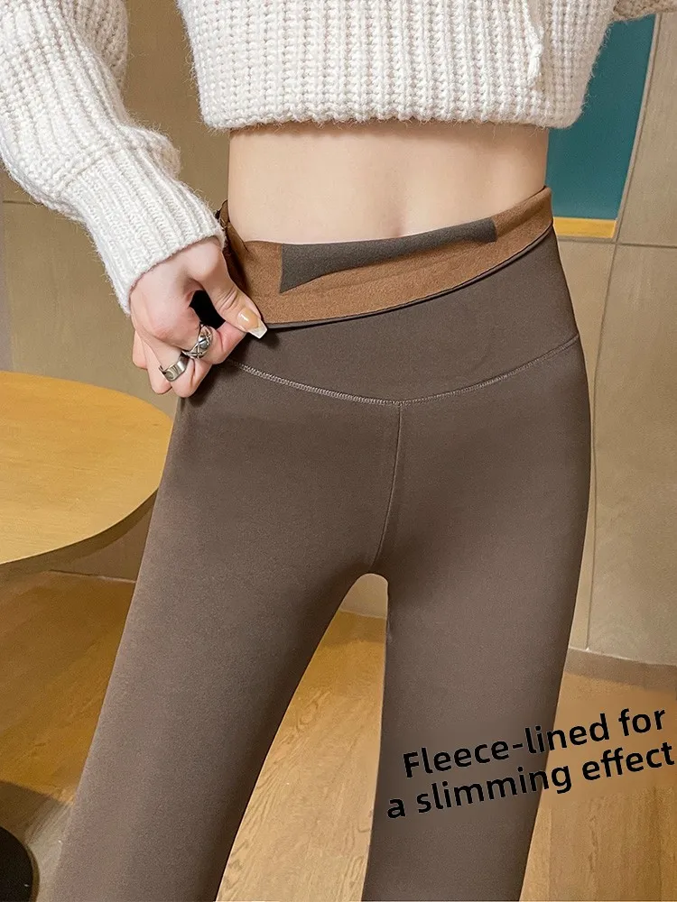 

Женские утепленные брюки для йоги с высокой талией и эффектом утяжки живота, модель Bootcut, для зимы 2025 года, новинка