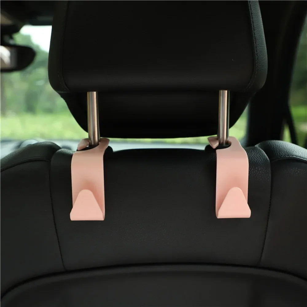 2pcs Universal Auto Seat Headrest Hook Pink Car Vehicle Back Seat Organizer Multifunctional Hidden Hook Car Interior Accessories