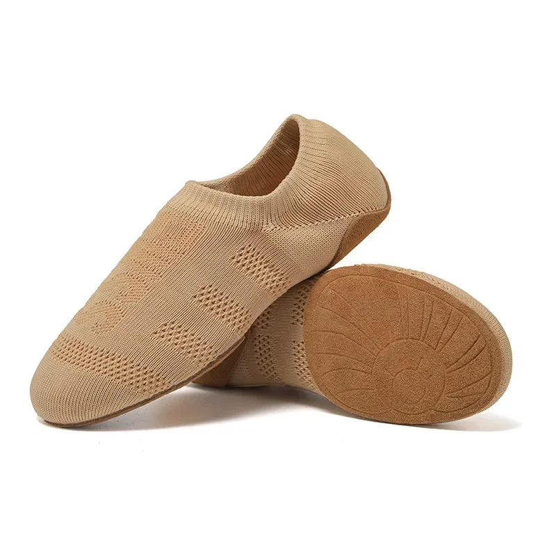 Jazz Latin Dance Shoes para Mulheres, Ballet Shoes para Senhoras, Salão de Baile, Ioga, Malha Respirável Voadora, Flat Practice, Modern Girls Sneakers