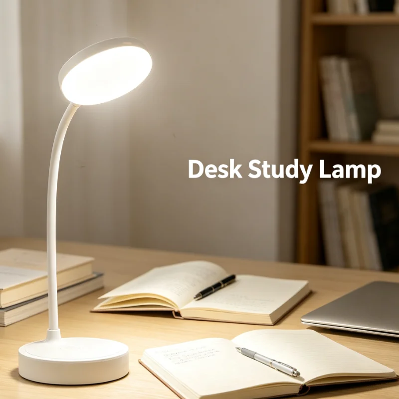 Plug in Bedside Lamp Flexible Gooseneck LED Reading Light Dimmable Table Desk Lamp for Bedroom Study Dormitory Night Light
