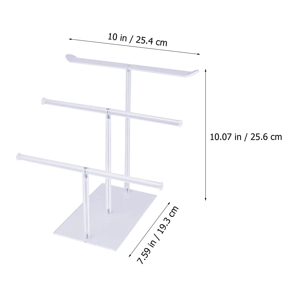 

3 Tier Display St Bracelet Holder Jewelry ganizer Bracelet Necklace Holder Acrylic Jewelry ganizer Storage Rack Clear