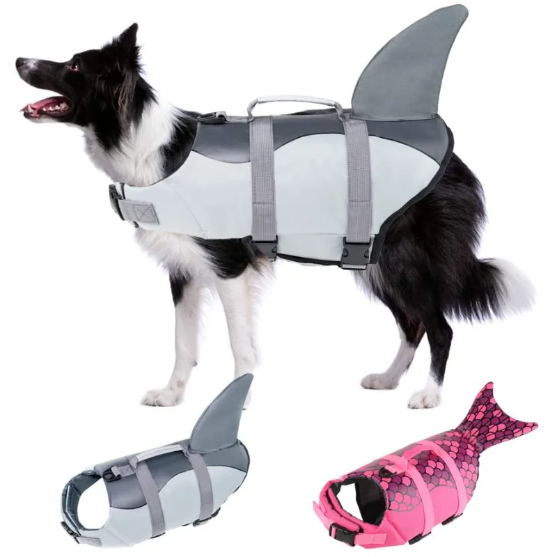 Hot-Selling Custom Pet Safety Big Buoyancy Adjustable Swimming Dog Life Jacket