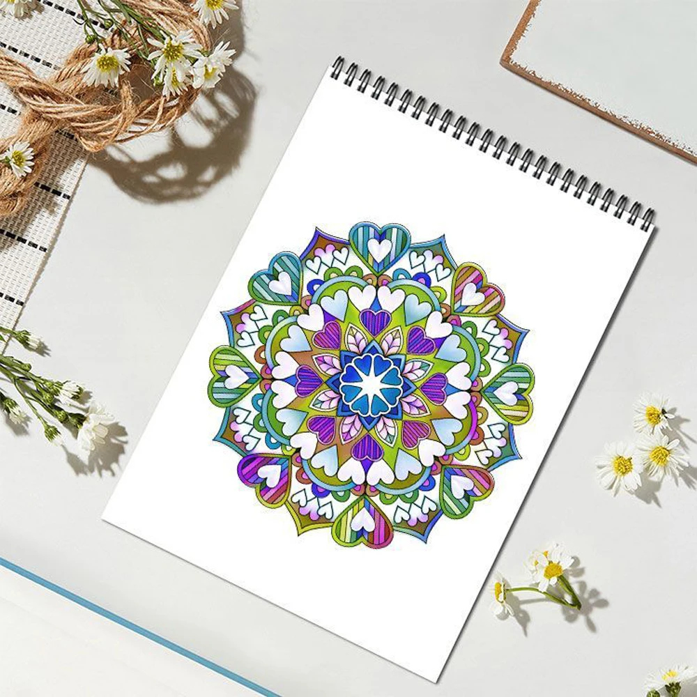 كتاب تلوين ماندالا للكبار، كتاب صور لتخفيف التوتر للكبار، ممارسة الألوان الإبداعية، هدايا العطلات وأعياد الميلاد