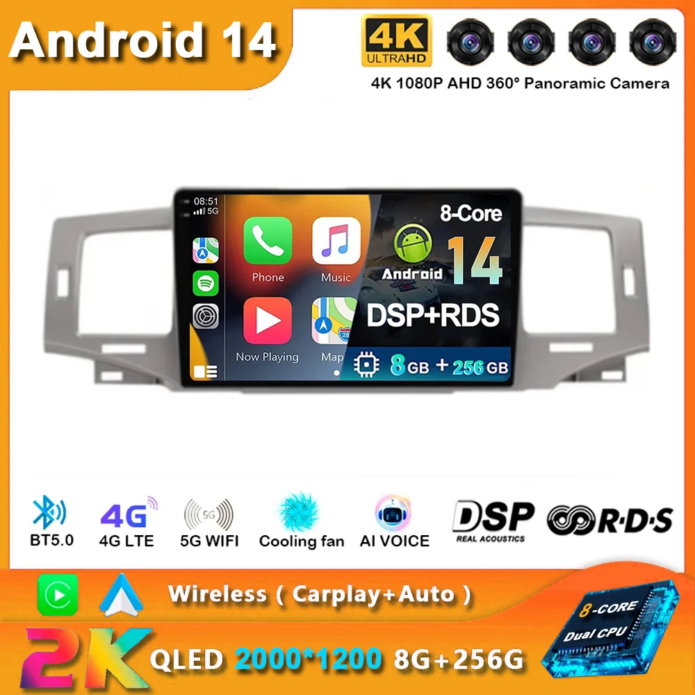 

Android 14 For Toyota Corolla 9 E120 2004 - 2006 Car Radio Multimedia Player Navigation Stereo GPS Auto Head Unit No 2 Din DVD