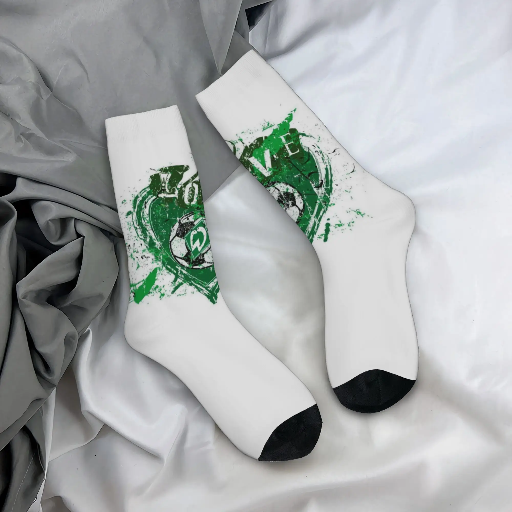

Забавные винтажные носки Happy Funny Werder Bremen в стиле Харадзюку, повседневные носки в уличном стиле, незаменимые вещи для дня матча