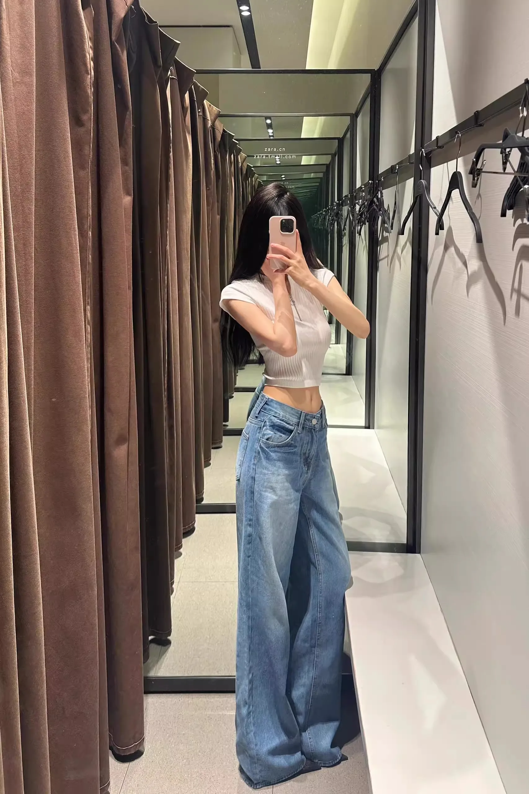 Y2K جينز فضفاض للنساء عصري عالي الخصر كاجوال مستقيم الساق جينز بوي فريند مع جيب ملابس الشارع #4