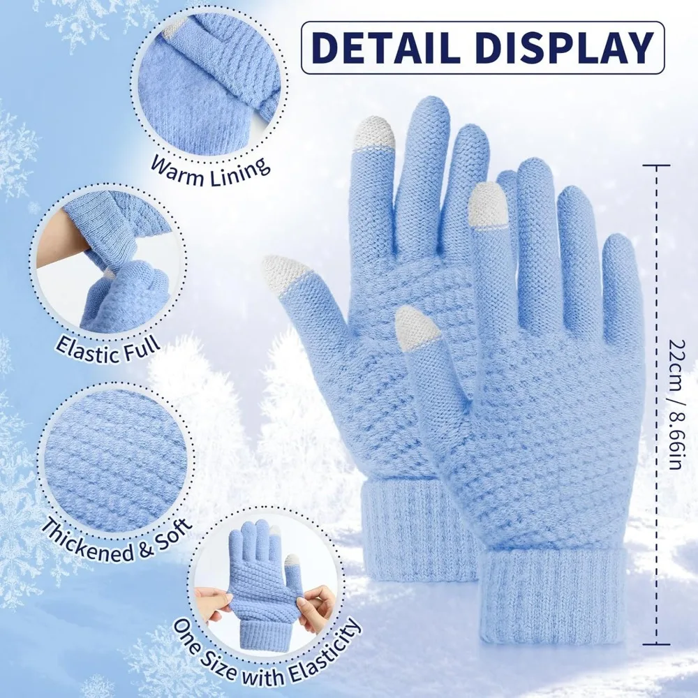 Dames winterhandschoenen touchscreen koud weer, verjaardagscadeaus voor volwassen vrouwen haar moeder vrouw