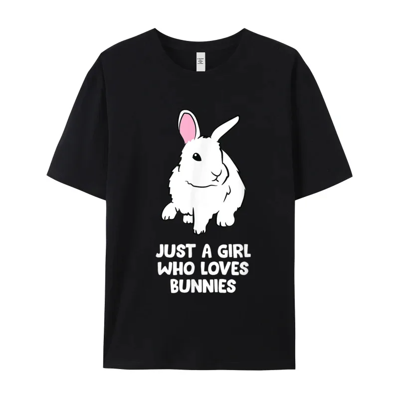 Just a Girl Who Loves All Cotton Men Short Sleeve Tops Tees Cool Summer T Shirts Casual Tee-Shirts Graphic Crew Neck