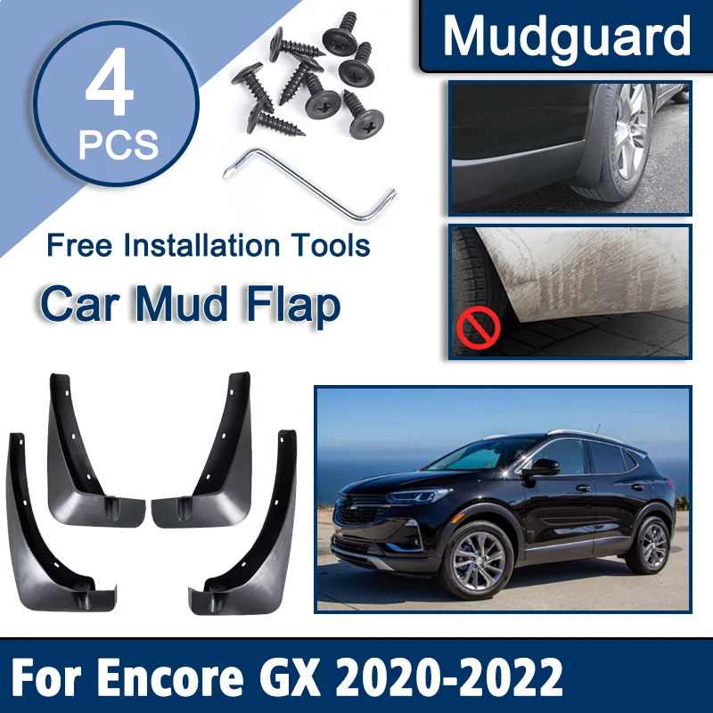 Mudguards For Buick Encore GX 2020 2021 2022 Car Splash Guard Auto Mudflaps Front Rear Fenders Cars Accessories Exterior Parts