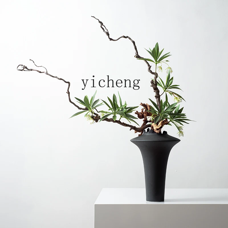 XL الصينية محاكاة نبات بونساي نادي غرفة الشاي فندق مطعم حالة قليلة زخرفة الأزهار #3