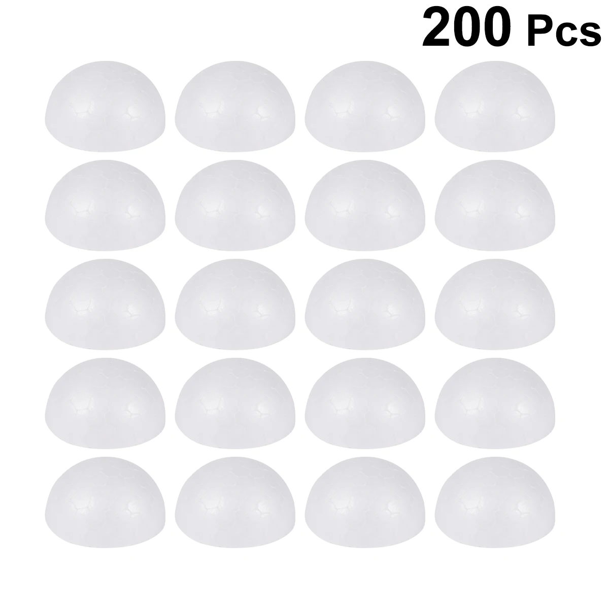 

200 Pcs Ball Foam Hemisphere Polystyrene Balls Styroporfiguren with Glitter White Bead Styroporkugeln Hohl Flower Child