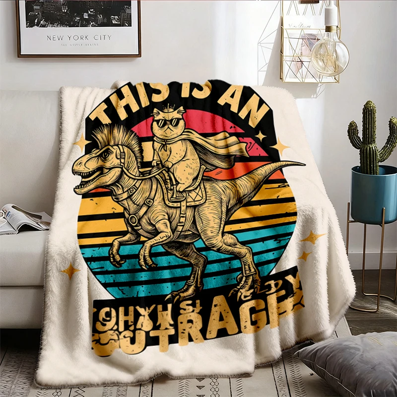This Is An Outrage Flannel Blanket, Princess Donut Cat Throw, Dungeon Crawler Carl LitRPG Gift