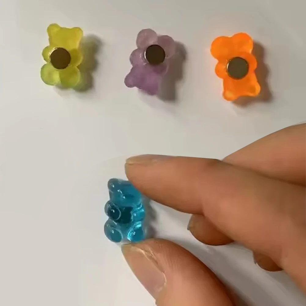 10Pcs Bear Chalkboard and Whiteboard Stickers Cute Decorative Magnets Refrigerator Stickers for Office Kitchen Locker