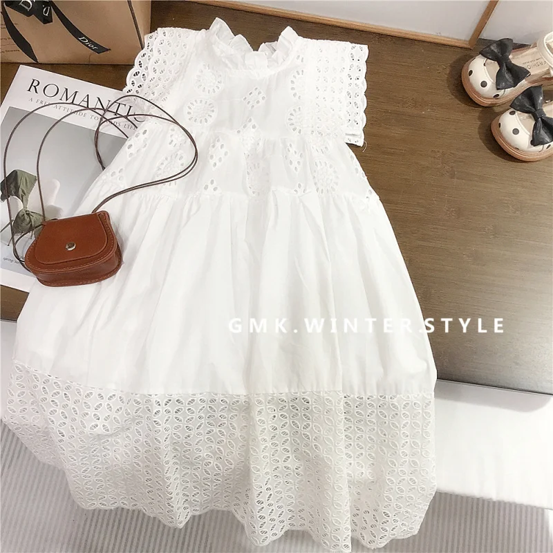 

Girls' Summer Dress New Style Children's Summer Cotton Dress Stylish and Beautiful Girl's Heavy Embroidery Dress