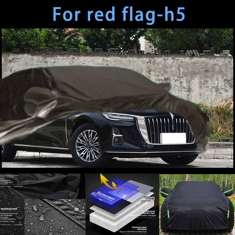 

For red fiag-h5 Outdoor Protection Full Car Covers Snow Cover Sunshade Waterproof Dustproof Exterior Car accessories