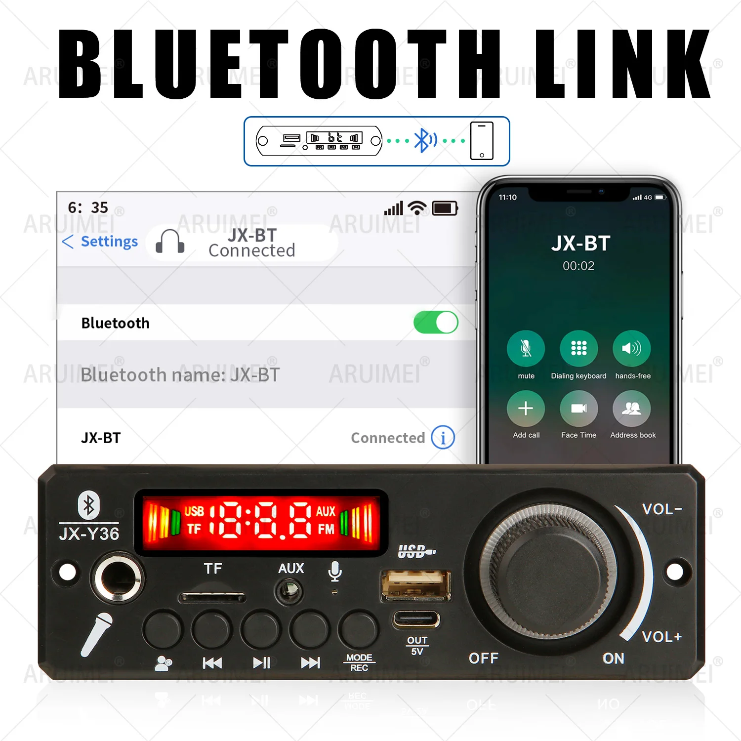 Wzmacniacz Bluetooth 5.1 DIY 200W Dekoder MP3 Mikrofon 12V Radio FM TF USB Samochodowy odtwarzacz muzyczny Głośnik Regulacja głośności