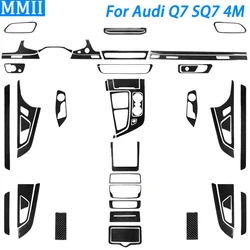 For Audi Q7 SQ7 4M 2016-2019 Accessories Carbon Fiber Center Console Gear Shift Air Outlet Vent Trim Set Car Interior Sticker