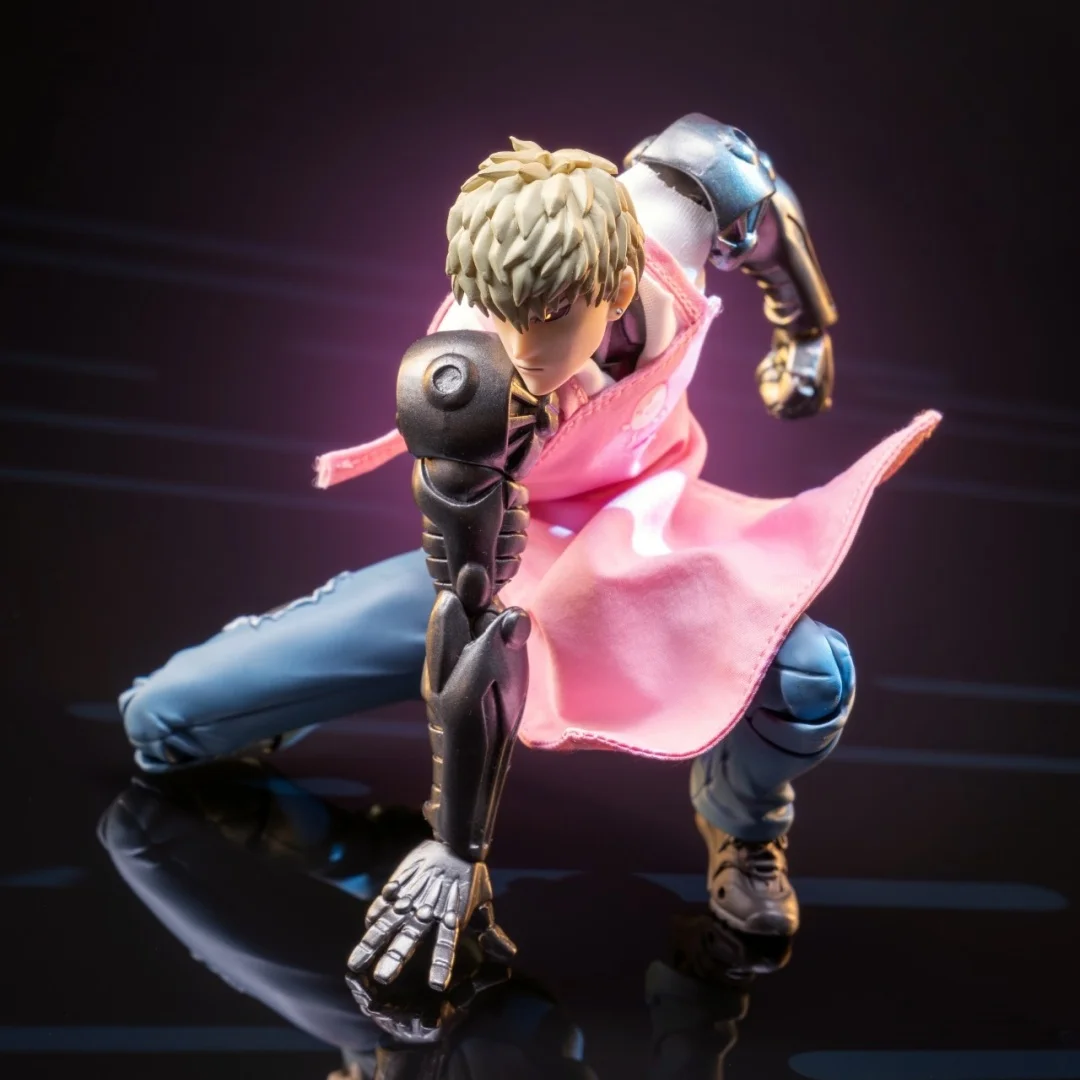 

ONE PUNCH MAN Shf Аниме Жилет ручной работы KAIYODO воротник-стойка белый жилет розовый фартук Встроенный железный провод подходит для игрушек 1/12