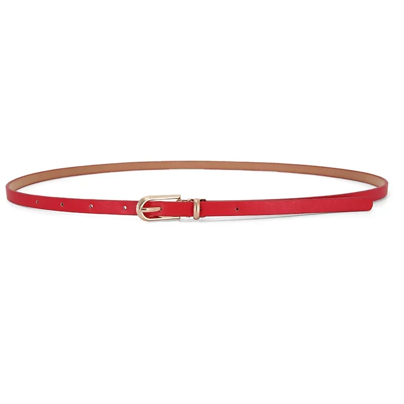 New Arrival Decorative Belt for Dresses and Sweaters Skinny PU Leather Belts for Women with Various Colors