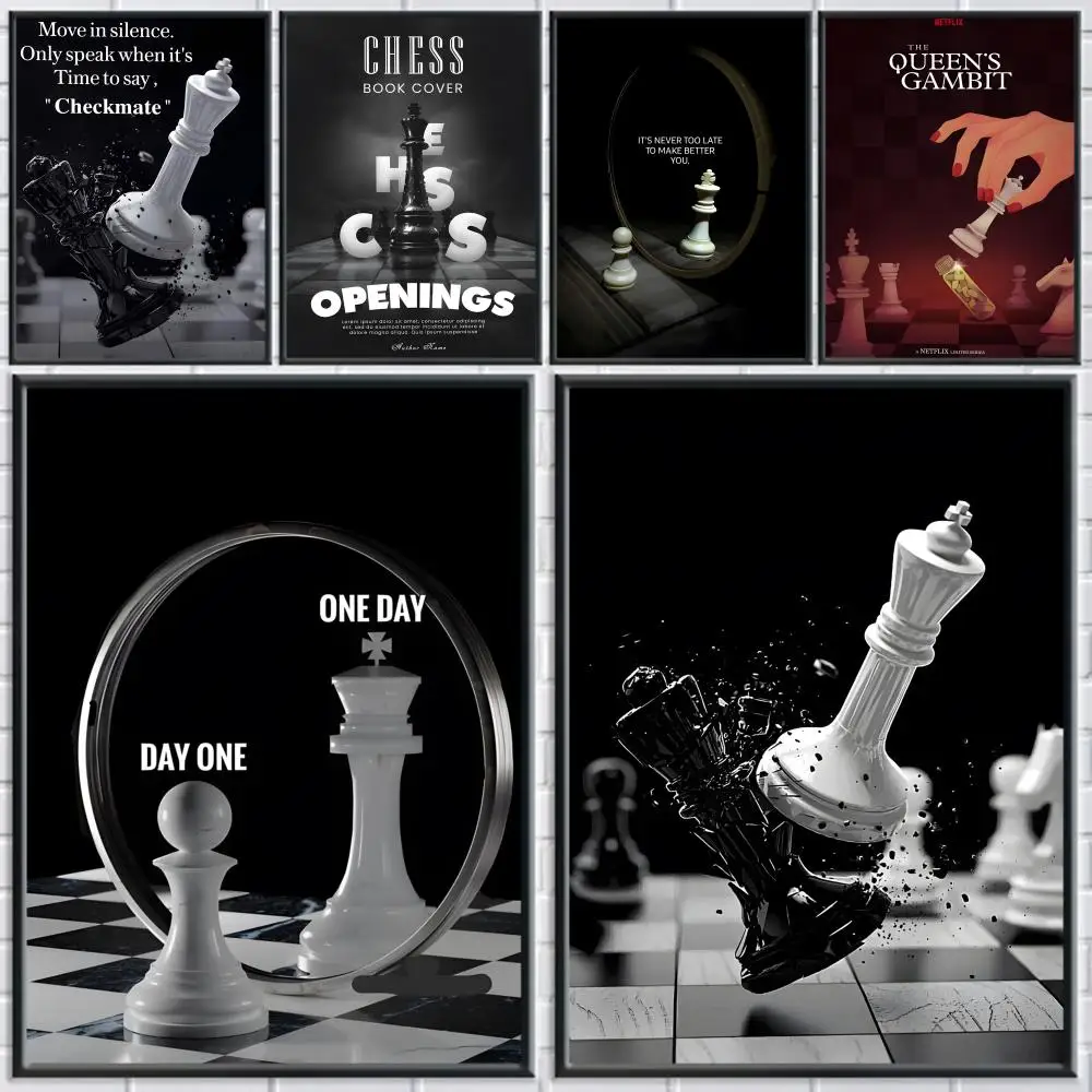 International Chess Poster HD Self-Adhesive Wall Stickers Mural Painting｜Decals for Bedroom & Living Room｜Home Decor Gift