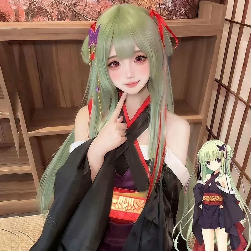 Disfraz de Cosplay del Juego Senren Banka Murasame, Kimono, Vestido Lolita, Accesorios para la Cabeza, Conjunto Completo, Uniforme Sexy, Ropa de Halloween, Traje para Juego de Roles