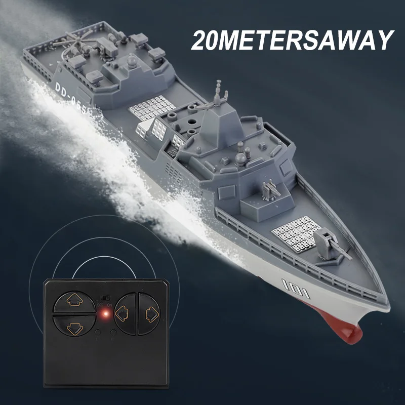 Christmas 2.4g wireless remote control destroyer electric radio control ship children water toy destroyer rc boat drop ship