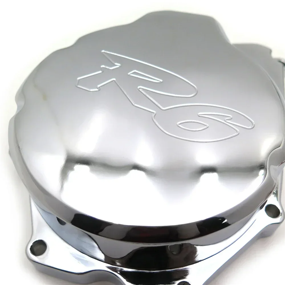for Yamaha YZF-R6 2006-2022 Black Left Side Bule LED Engine Stator Cover See Through Aftermarket Motorcycle Parts
