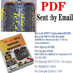 Manual de reparación de ECU, libro electrónico en inglés, enseñanza de ECU, archivo PDF, prueba de EPROM, herramientas de aprendizaje de diagnóstico de coche