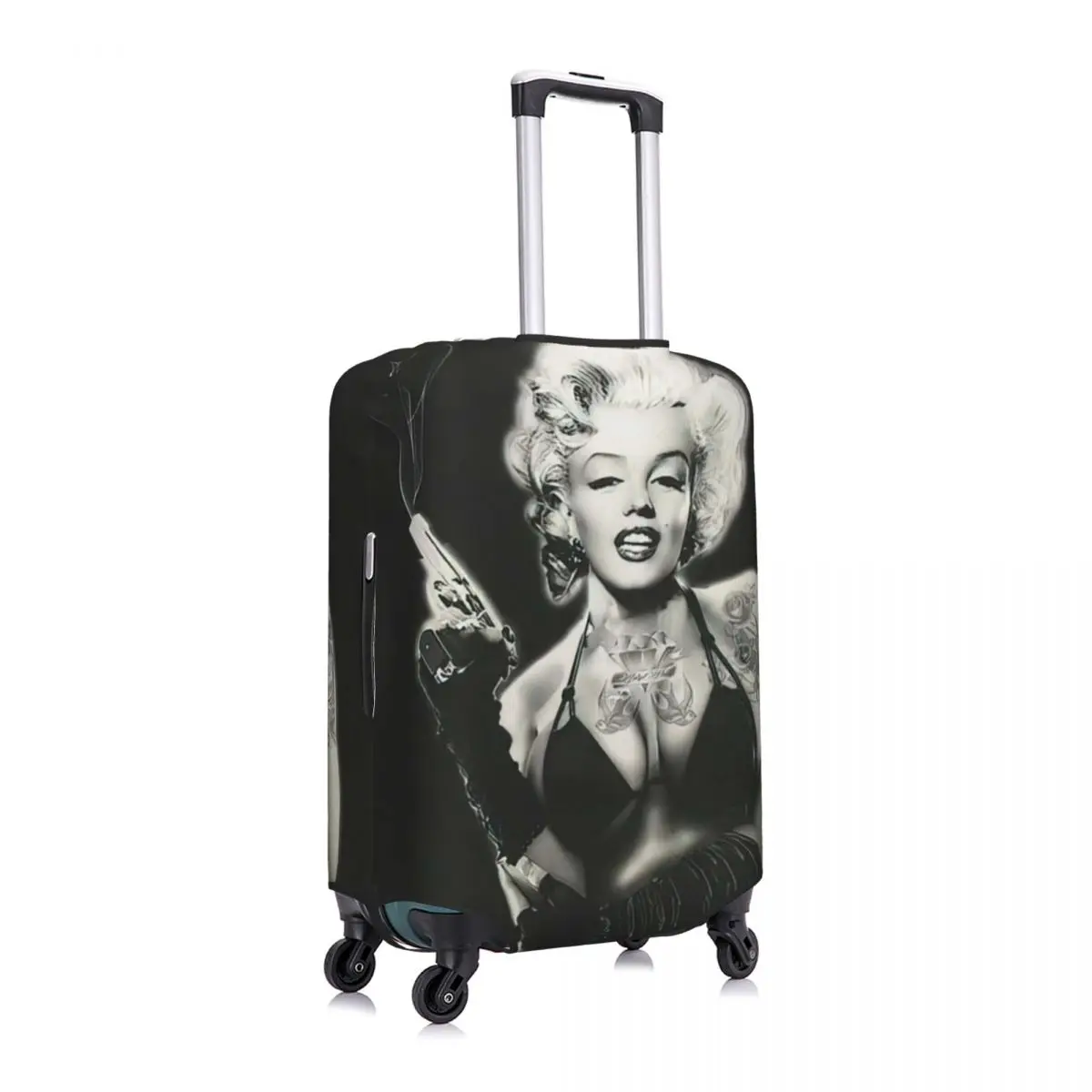 Marilyn Monroe Imprimir Bagagem Protetora Poeira Cobre, Elastic Capa Mala, Acessórios de Viagem à Prova D'água, Engraçado, 18-32"