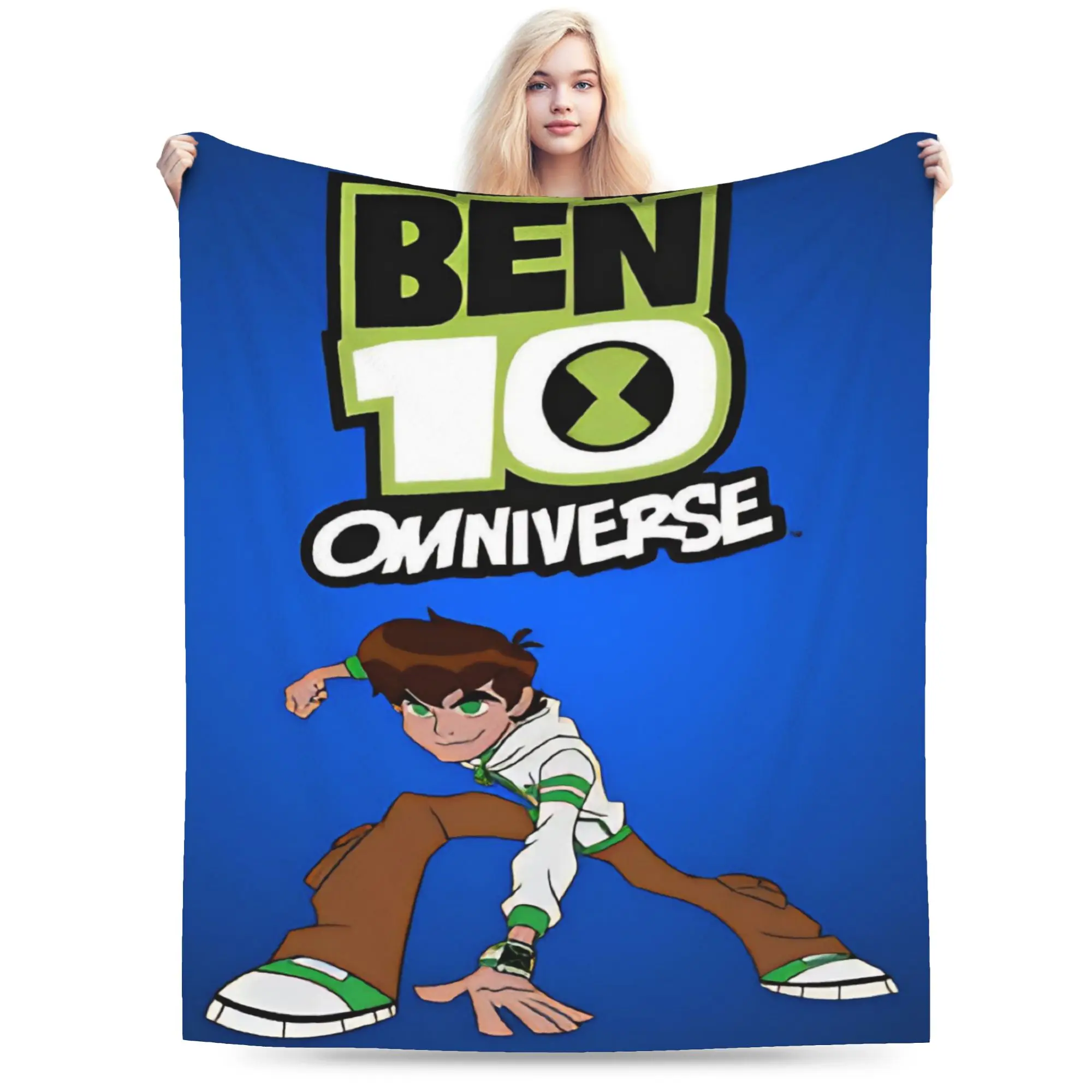 Ben 10 Anime Blanket Cozy Soft  Throw Blankets for Couch 50x60 Inch Multi-size Bedding Throws