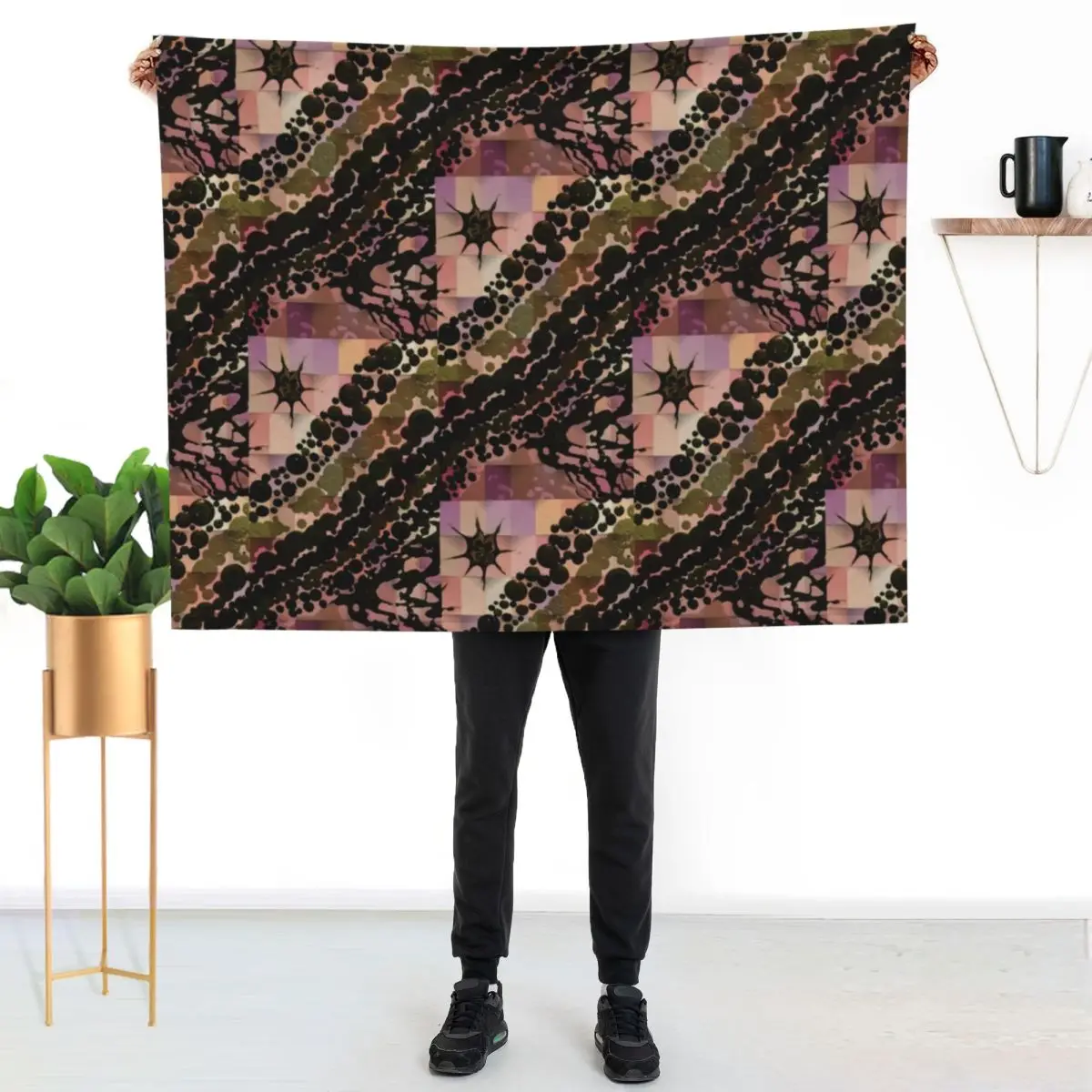 Structured Life II Throw Blanket For Decorative Sofa decorative Designers wednesday christmas decoration warm winter Blankets