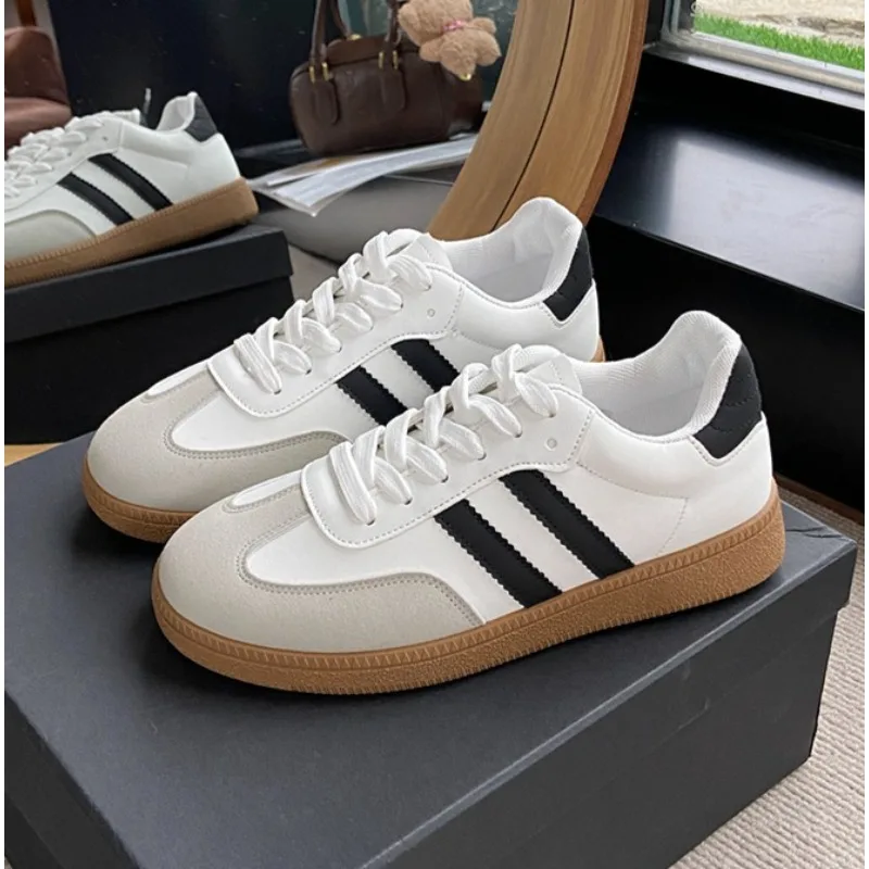 

Women Tennis Sneakers Flats Ladies Fashion Mixed Colors Lace-up Vulcanized Shoes Spring Autumn Woman Outdoor Trainers Footwear