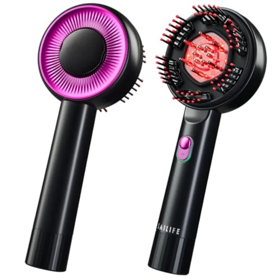 

Electric Scalp Massager 4 in 1 Cordless Shiatsu Massaging Brush with Oil Dispenser for Scalp Relaxation Black