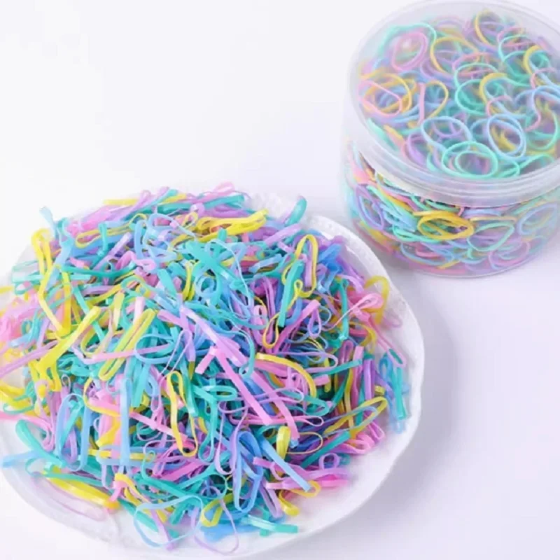 

Красочные одноразовые резинки для волос для детей, эластичная резинка для девочек