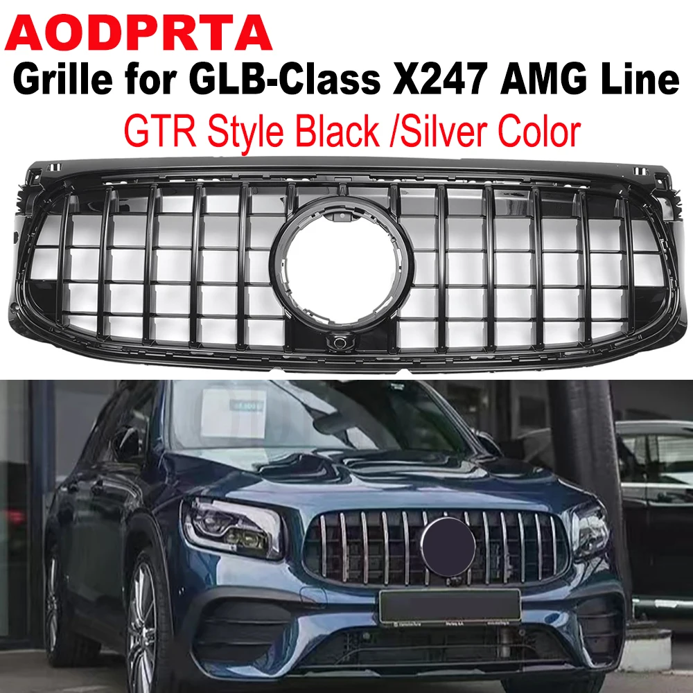 For Mercedes Benz GLB Class X247 W247 AMG Line GLB180 GLB200 2020 2021 2022 2023 GTR Style Silver Black