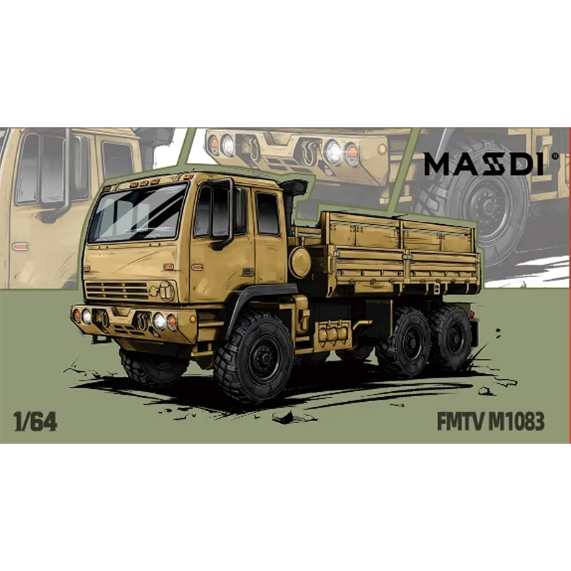 

MASSDI 1/64 Scale FMTV M1083 Truck Model Alloy Model Car Collection Piece Decorative Item