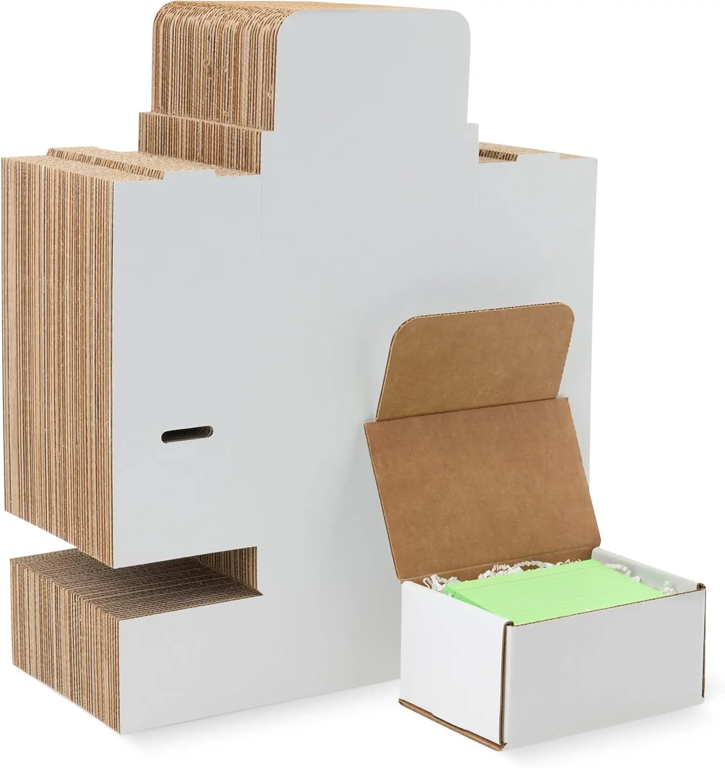 

Corrugated Cardboard Shipping Mailer Boxes 6x4x3 White 50-Pack for Books T-Shirts