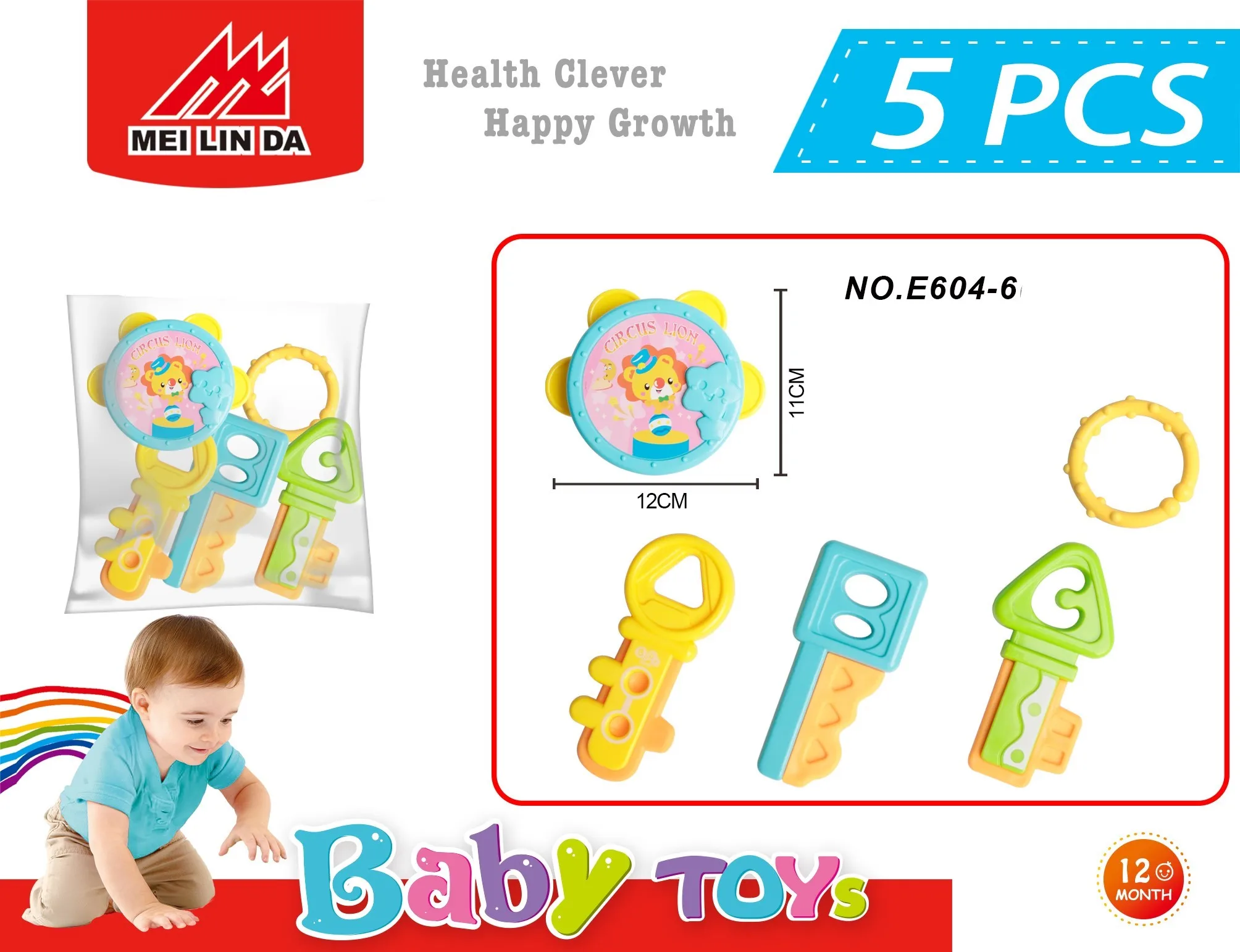 

Baby Toys 0 12 Months Rotating Rattle Ball Grasping Activity Baby Development Toy Silicone Teether Baby Sensory Toys for Babies