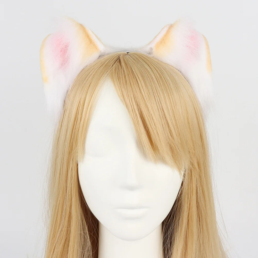 

Kawaii Cat Ear Headdress Woman Cute Plush Furry Fox Ears Headband Lolita Anime Cosplay Masquerade-Party Ear Hair Accessories