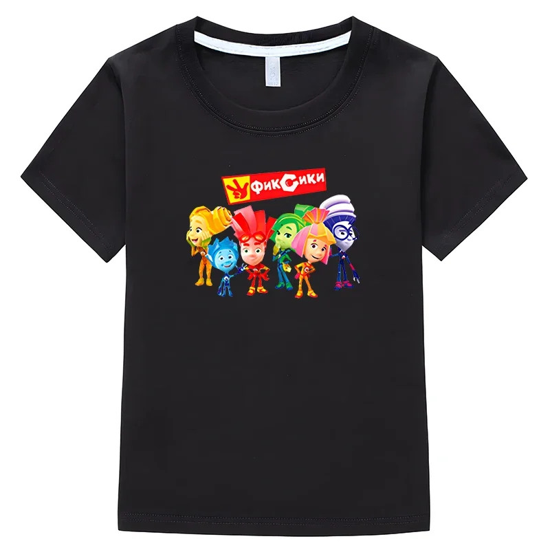 2024 Fixies Cartoon Anime T-shirt Kids Summer Short Sleeves T-shirts Boys Girls Tops Casual Tees y2k boys girl clothes one piece