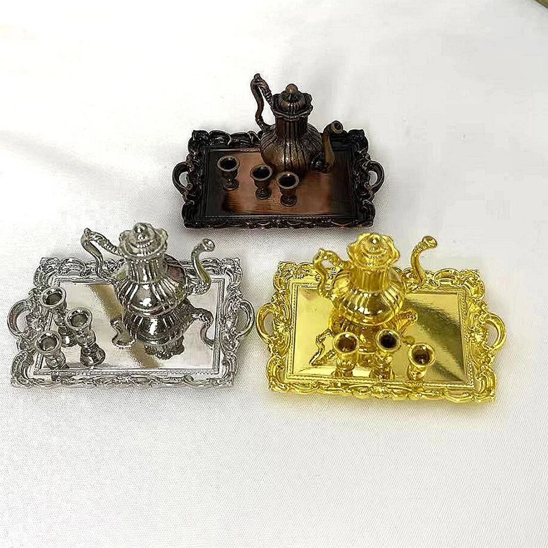 

[JN] 1 набор: Игровой набор миниатюрной посуды для кукольного домика, имитация фарфора, ретро-чайный сервиз, игрушка