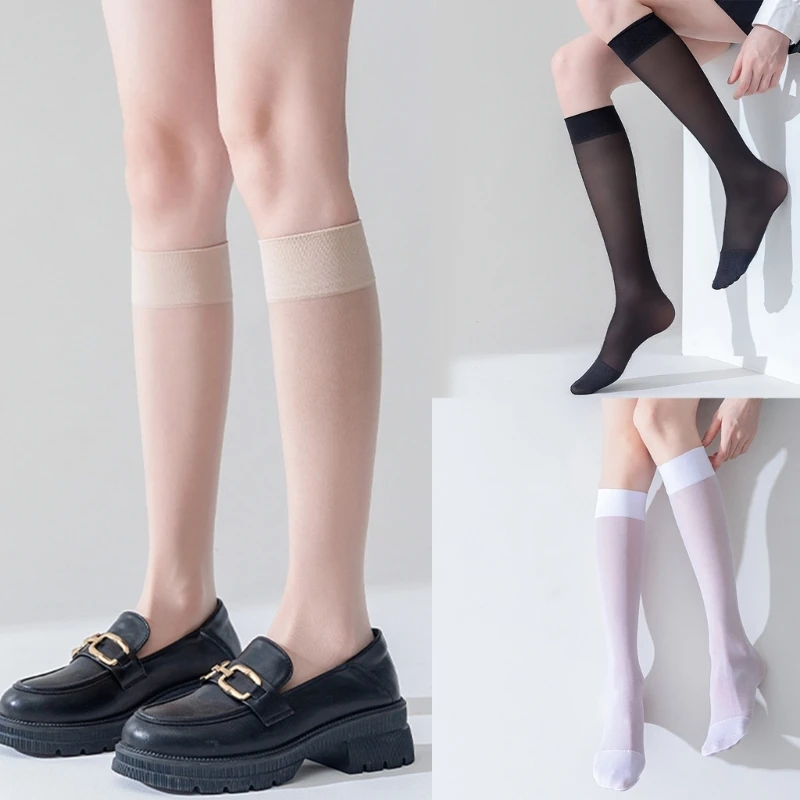 

Sheer Compression Stockings Women Lolitas Knee High Stockings Sheer Calf Sock